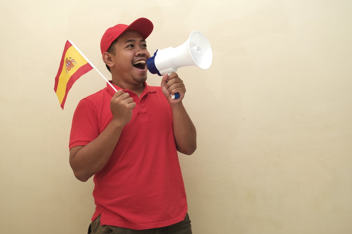 Person speaking Spanish with confidence
