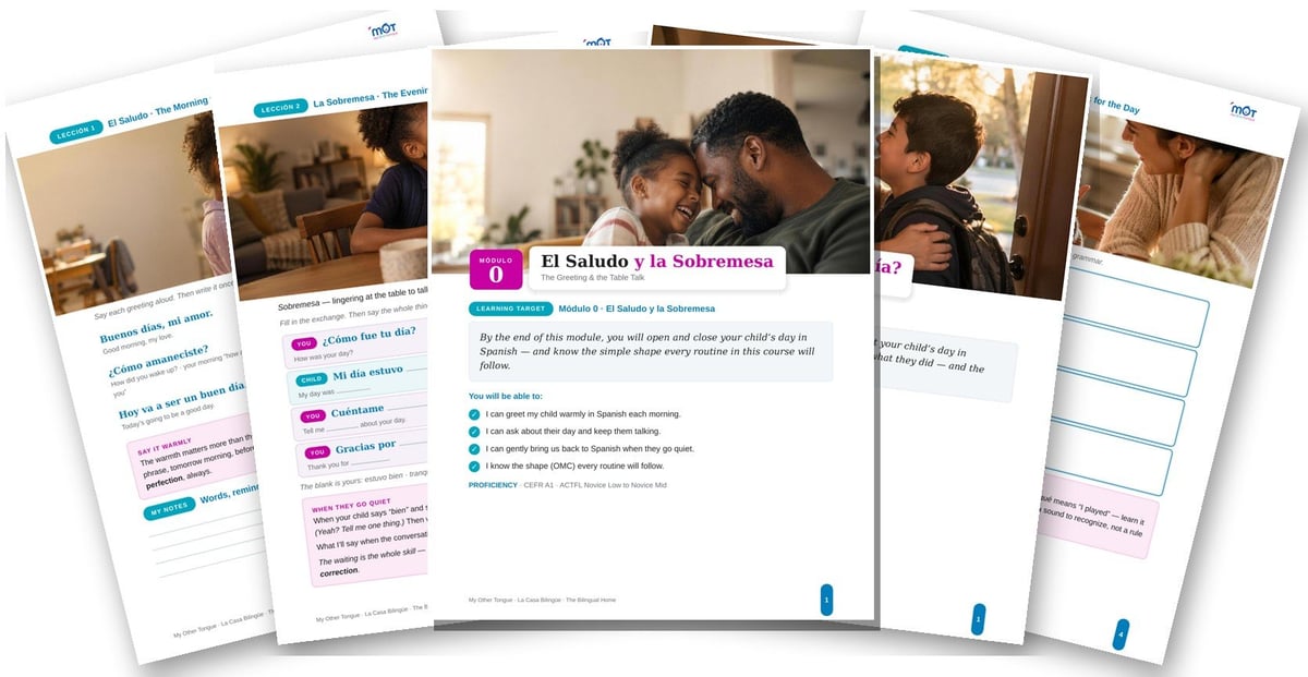 Collection of website pages displayed showing family relationship content with photos and text articles in Spanish